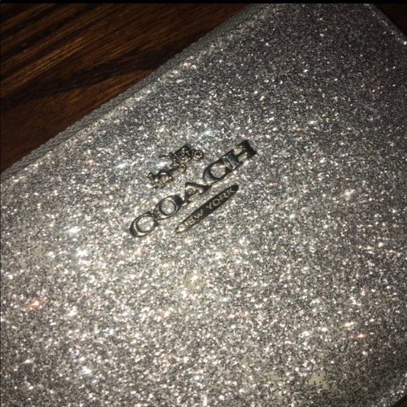 Coach Silver Glitter Card Holder Wallet - Picture 11 of 11